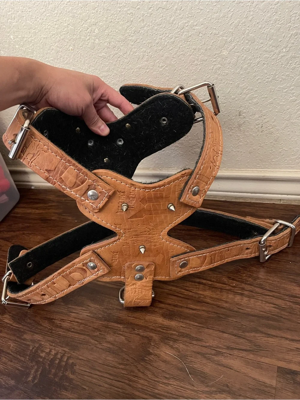 Pit Bull Leather Dog Harness Studded Western Style Vintage